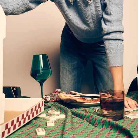 Estelle Colored Glass stemware set-of-six