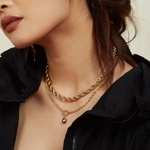 Lady Grey XL rope chain necklace