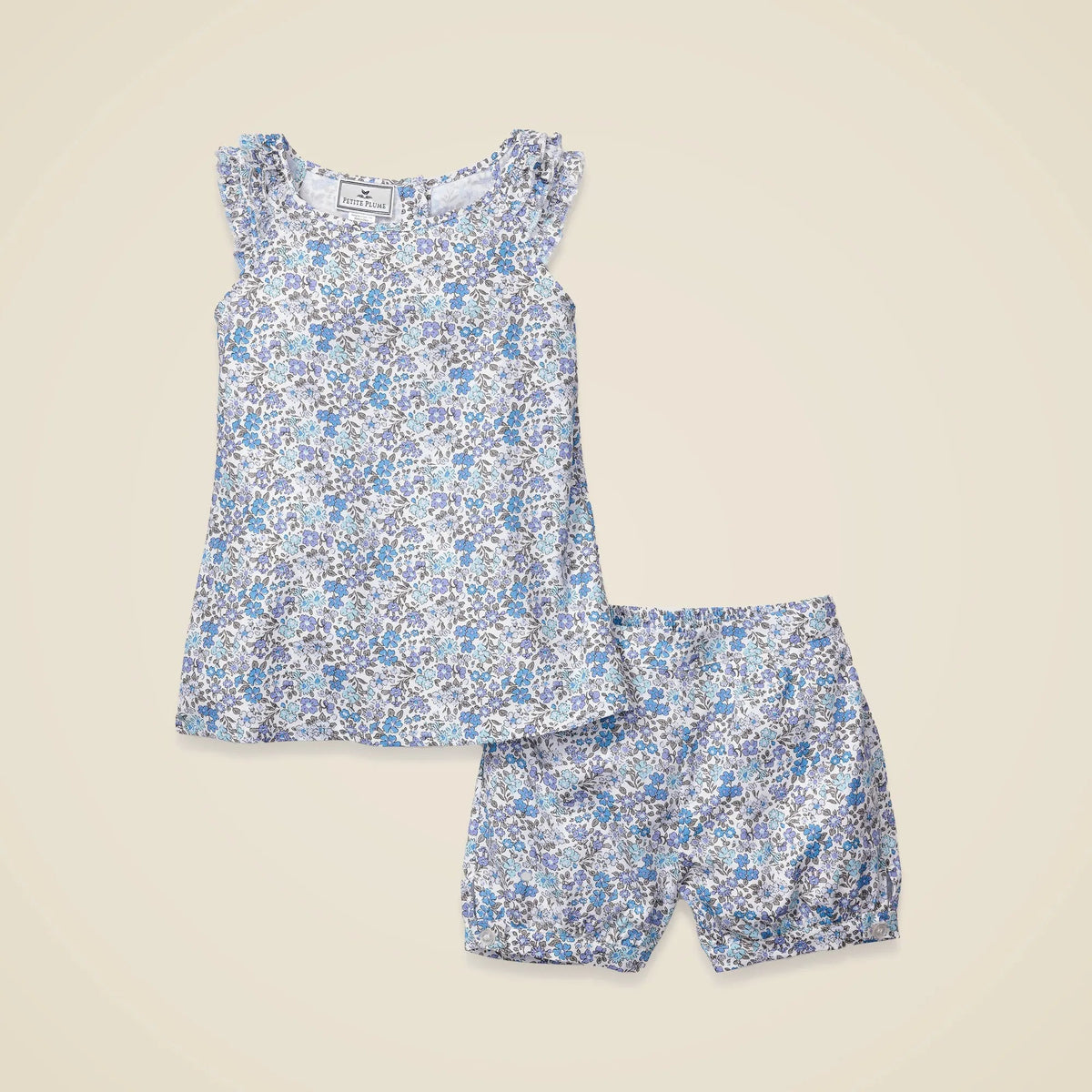 Petite Plume™ girls' Fleur d'Azur Amelie short set