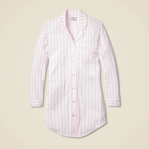 Petite Plume™ women's luxe Pima cotton nightshirt in stripe