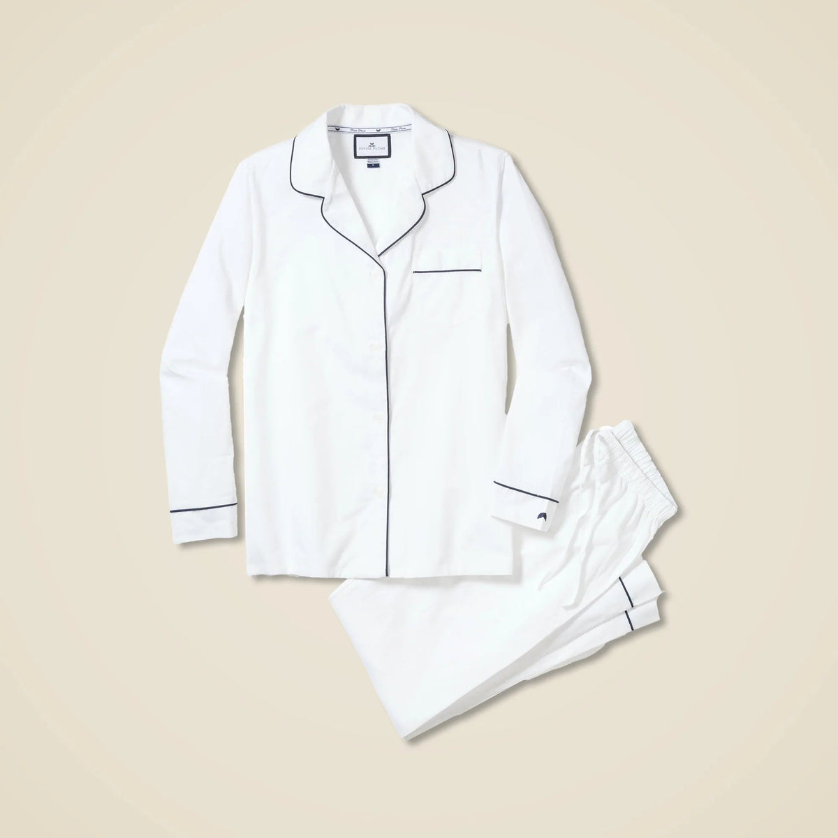 Petite Plume™ men's pajama set with piping