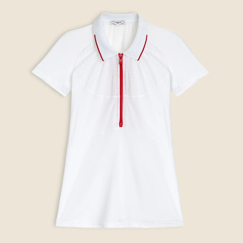 L'Etoile Sport™ mesh zip performance polo shirt