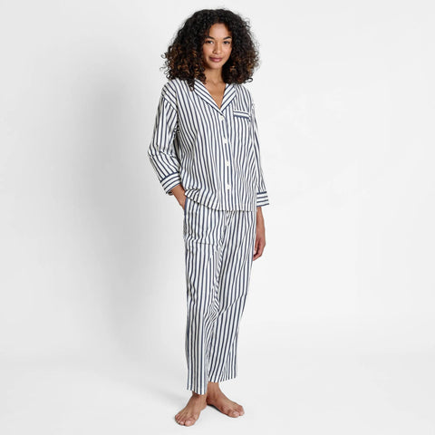 Sleepy Jones women's Marina pajama set in shadow stripe