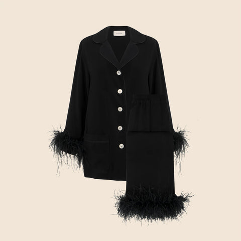 SLEEPER party pajama set with detachable feathers