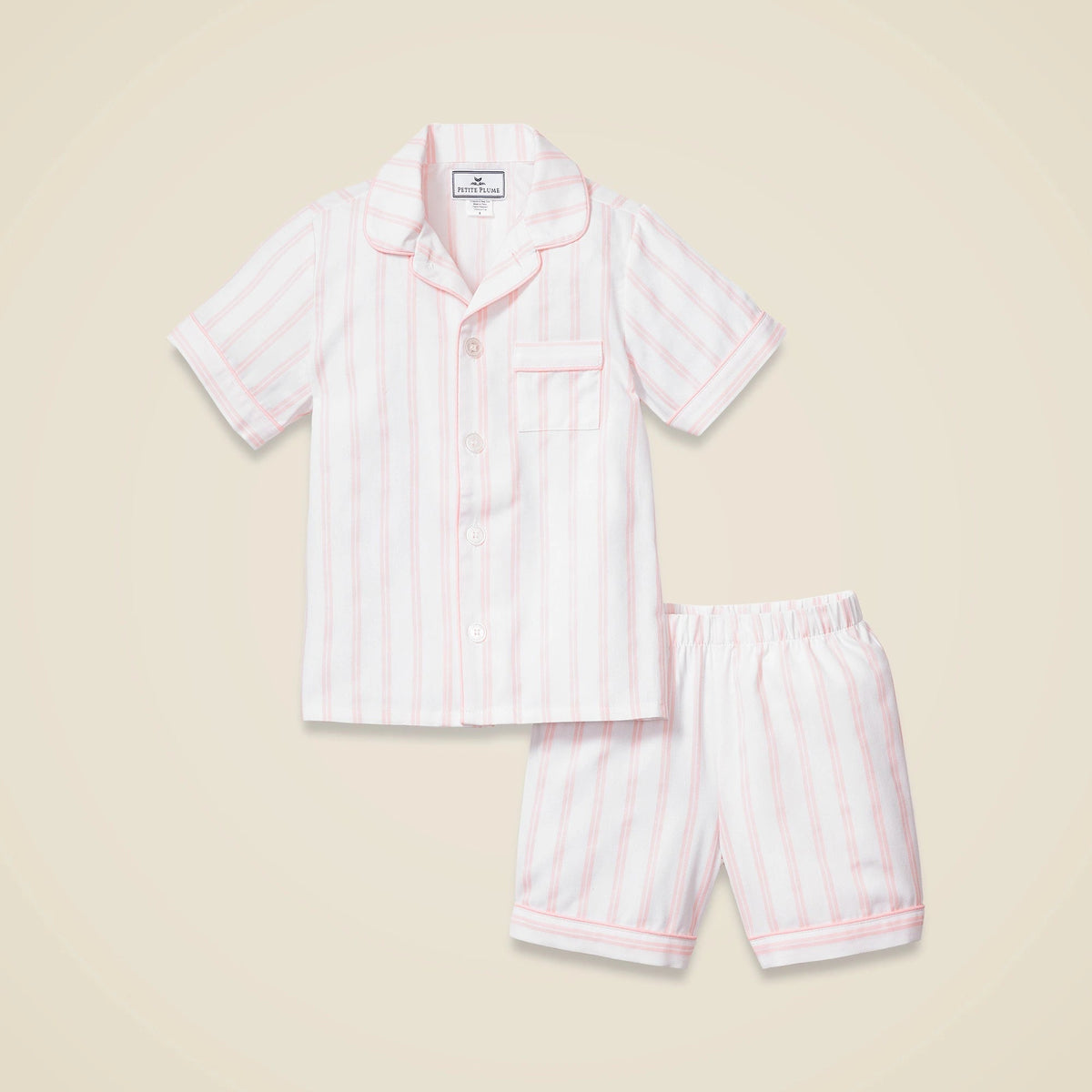 Petite Plume™ girls' short set in stripe