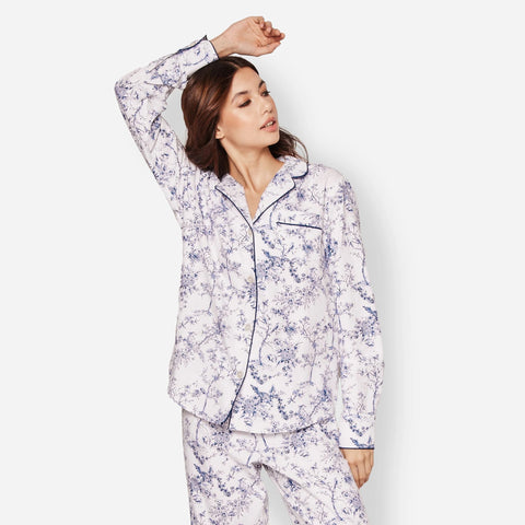 Petite Plume™ women's pajama set in timeless toile