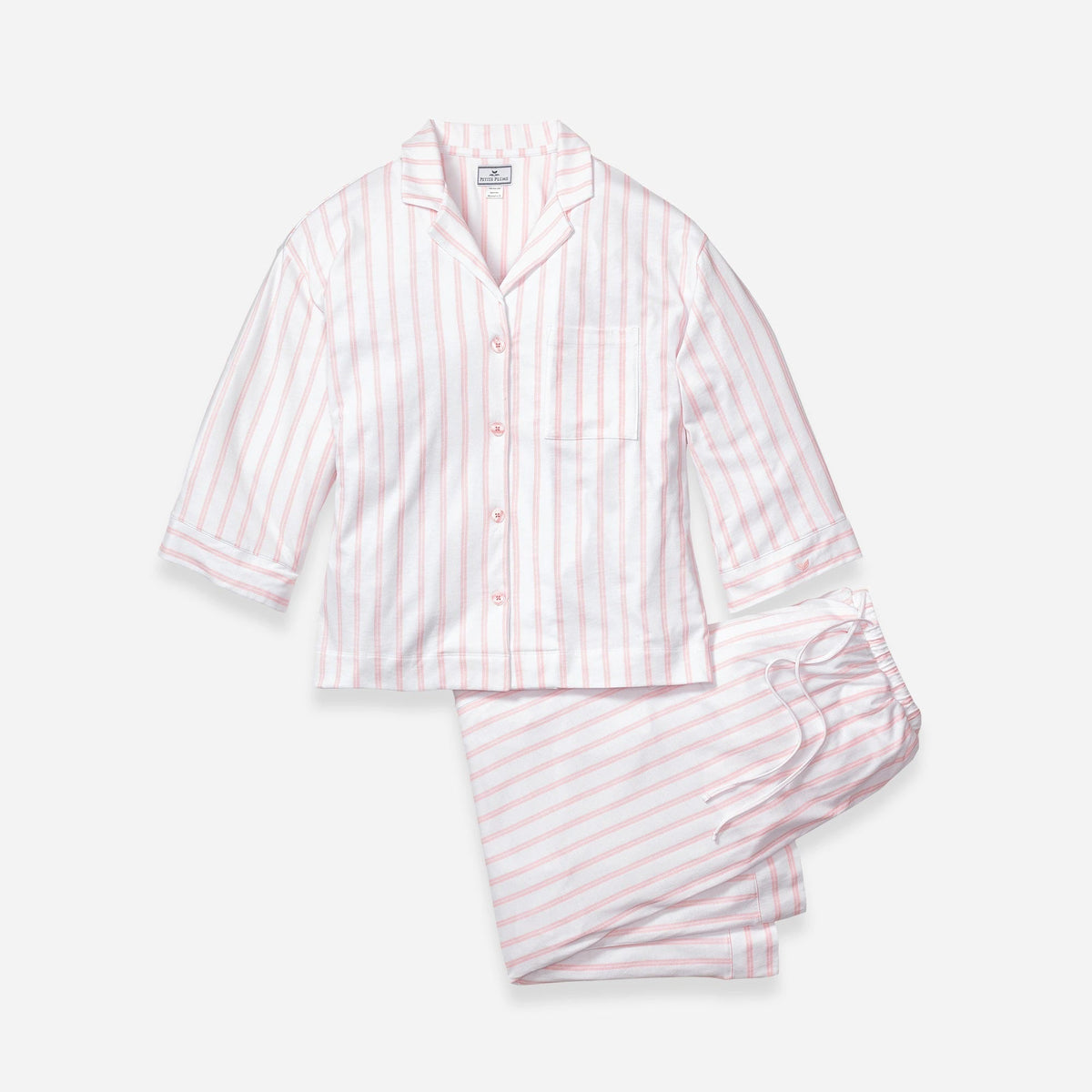 Petite Plume™ women's Pima cotton Olivia wide-leg pajama set