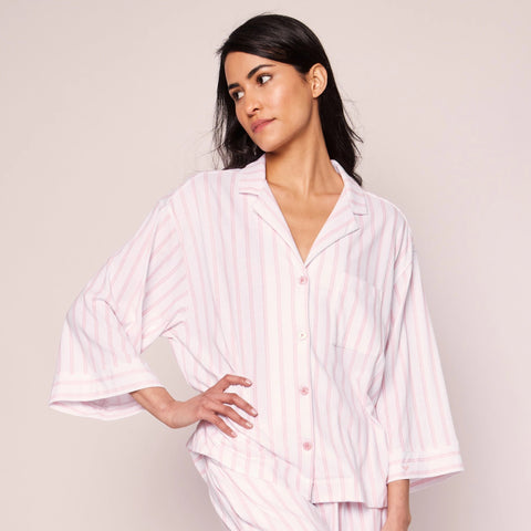 Petite Plume™ women's Pima cotton Olivia wide-leg pajama set