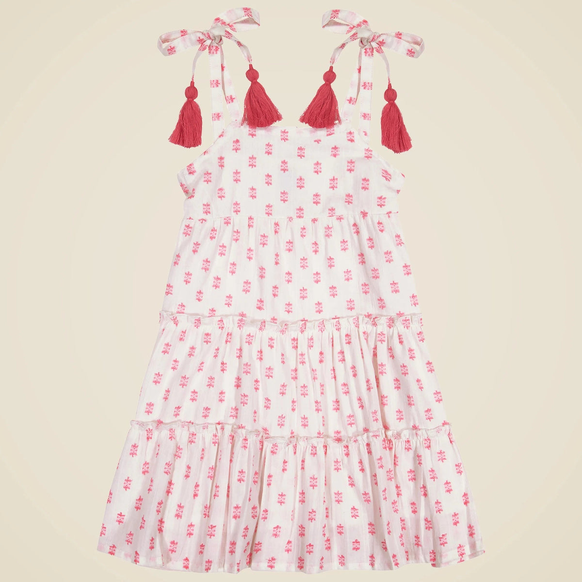 Girls' Mer St. Barth™ shoulder-tie sundress in dobby