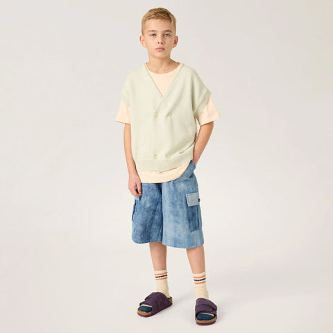 The Sunday Collective kids' Brooklyn cargo short in denim