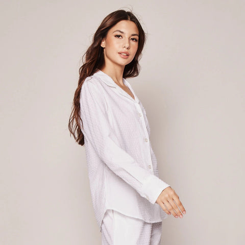 Petite Plume™ women's pajamas in Swiss-dot