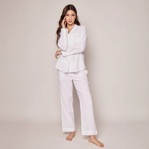 Petite Plume™ women's pajamas in Swiss-dot