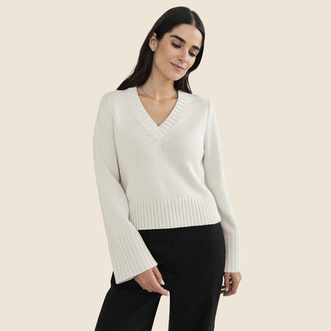 State of Cotton NYC Easton V-neck pullover sweater