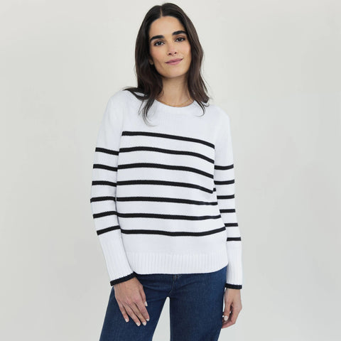State of Cotton NYC Addison striped crewneck sweater