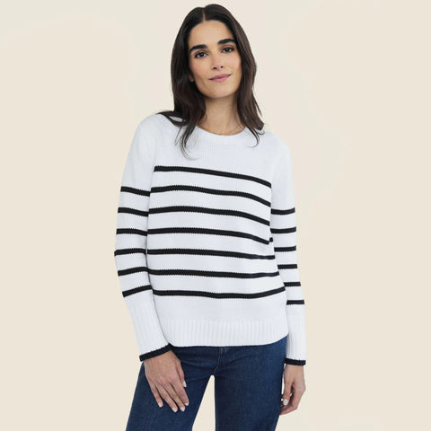 State of Cotton NYC Addison striped crewneck sweater