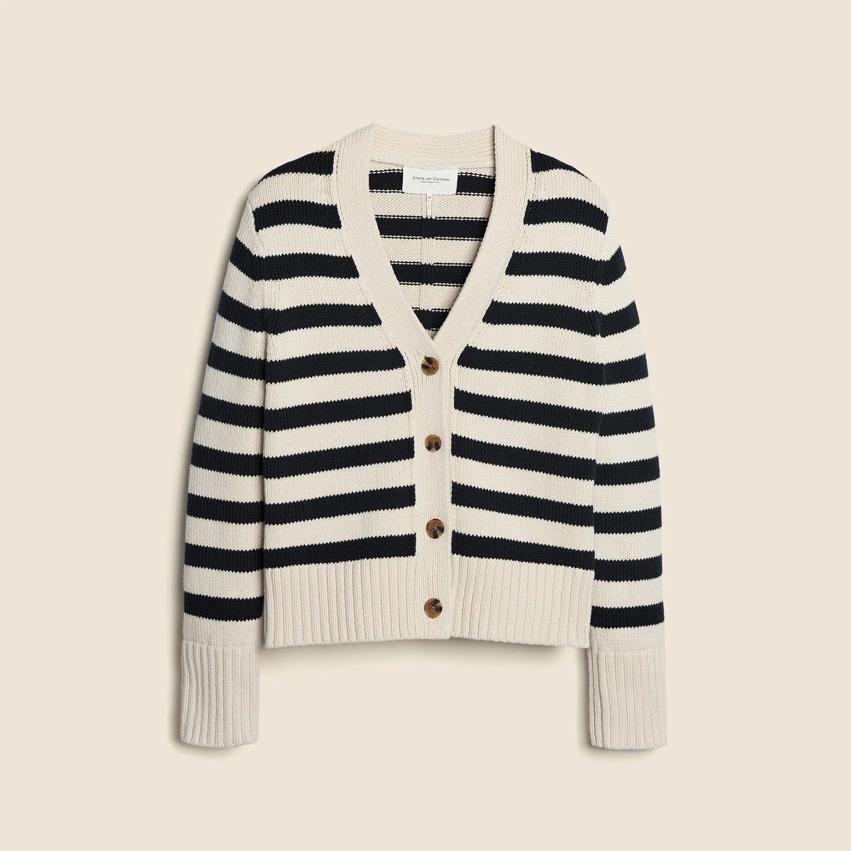 State of Cotton NYC Peyton striped cardigan sweater