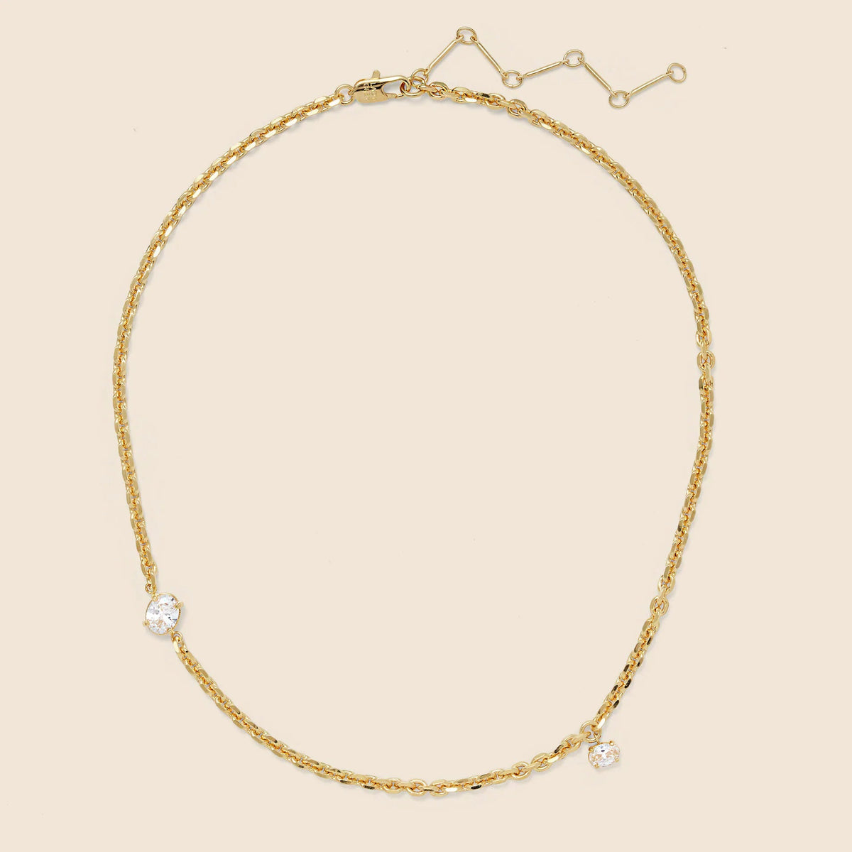 Lady Grey crystal tilt necklace