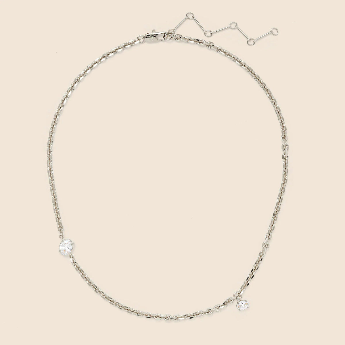 Lady Grey crystal tilt necklace
