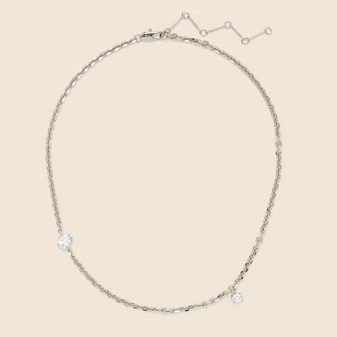 Lady Grey crystal tilt necklace