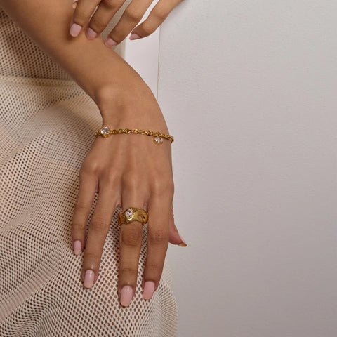 Lady Grey crystal tilt bracelet