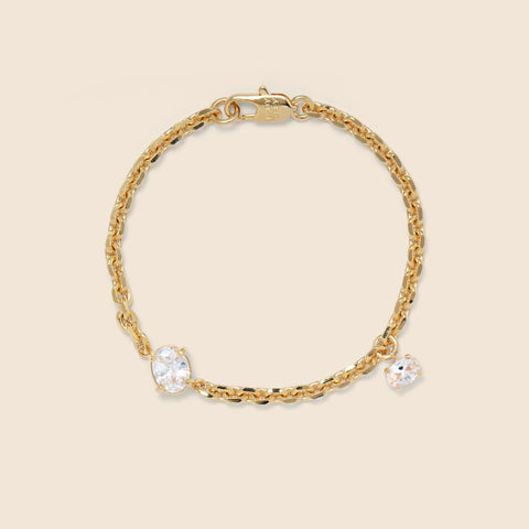 Lady Grey crystal tilt bracelet