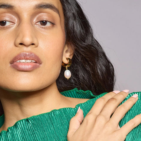 Lady Grey ridge pearl earrings