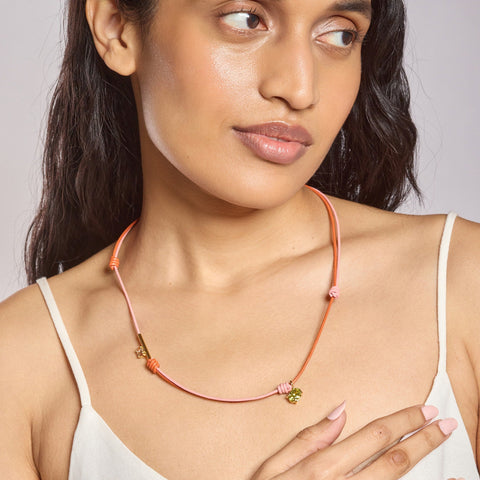 Lady Grey crystal knot necklace