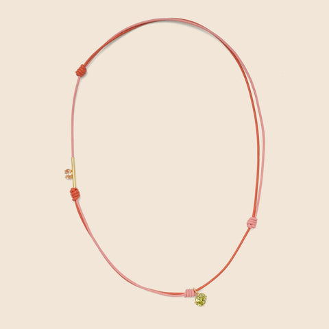 Lady Grey crystal knot necklace