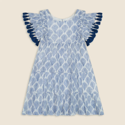 Girls' Mer St. Barth™ Sophie tassel dress with feathers