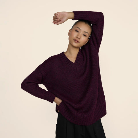 LAUDE the Label oversized V-neck sweater